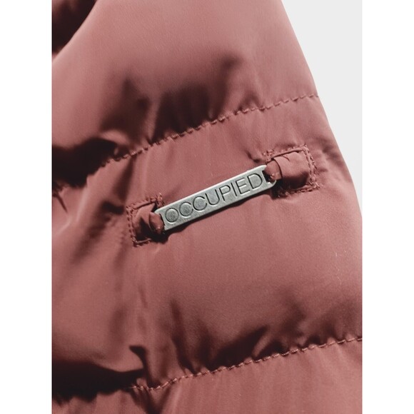 Occupied Burgundy Puffer Jacket  Women's  Large - Picture 5 of 6